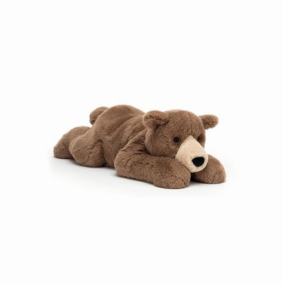 Jellycat Woody Bear Lying Australia | 093621YTB